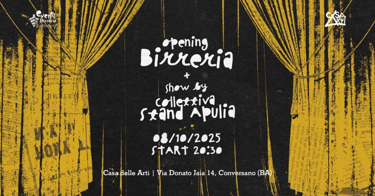 Reopening Birreria Letteraria + Show by Collettiva Stand Apulia // 8.10.2025